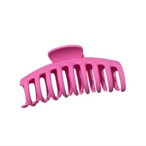 Pink Big Rounded Hair Claw Clip (For Women, Kids / Everyday Wear, Hair Acessory)